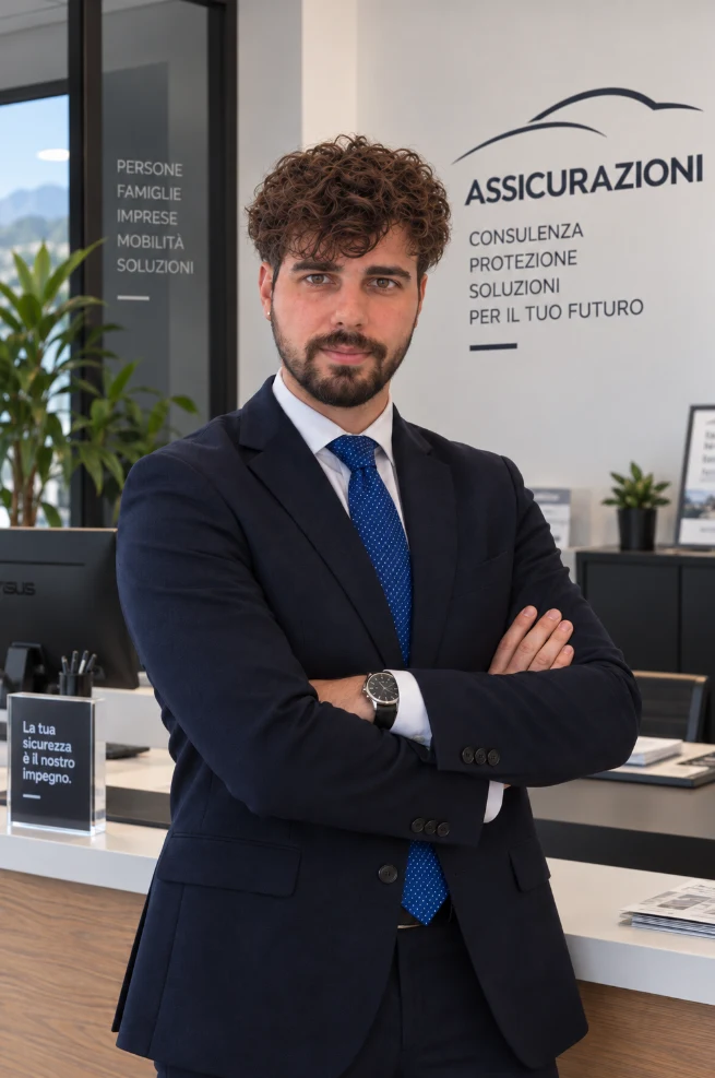 Andrea Cifani in ufficio a Borgo Valsugana